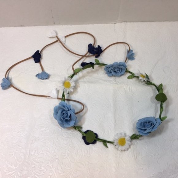 Round Floral Headpiece Wedding Birthday Spring Plays - Picture 1 of 5